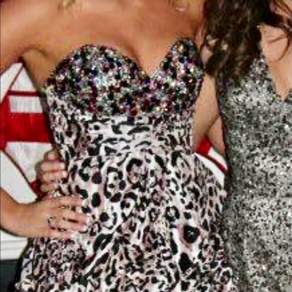 Jovani Leopard Cocktail Dress Size 4